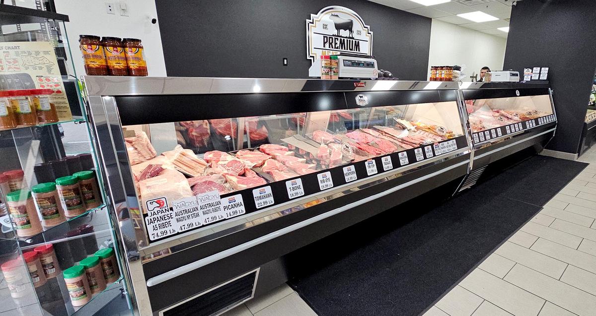 Premium Meat Market opened on Broad Street in San Luis Obispo on March 29, 2025. The store offers a variety of high-end meats and seafood, along with fresh produce, spices and Mexican candies and drinks.