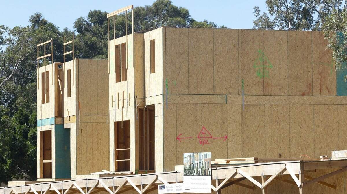 Some San Luis Obispo residents worry that new zoning rules under review would allow too much residential density.  In this March 16, 2016, file photo, seven single-family residences are under construction.