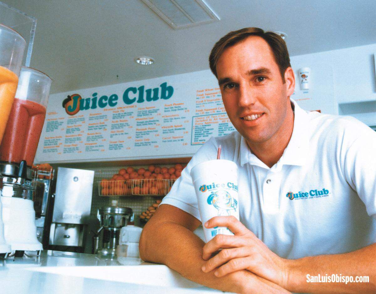 Kirk Perron at Juice Club store #1 in 1993. The name would change in 1995 to Jamba Juice and just to Jamba in 2019.
