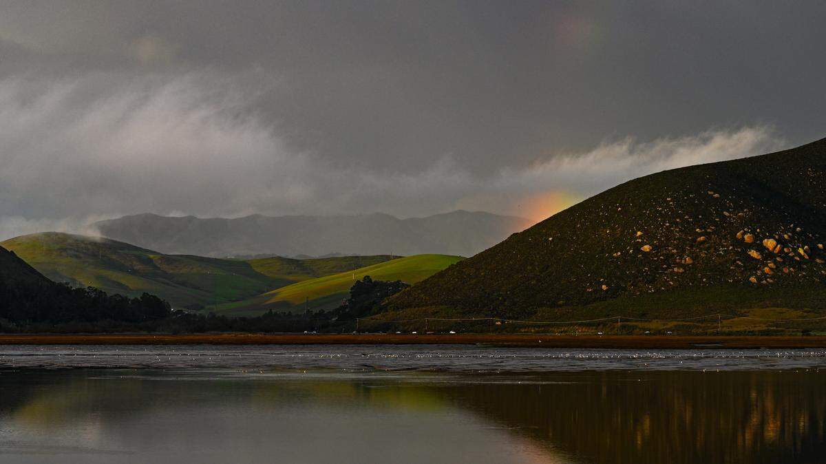 I took this photograph of a partial rainbow in Morro Bay.