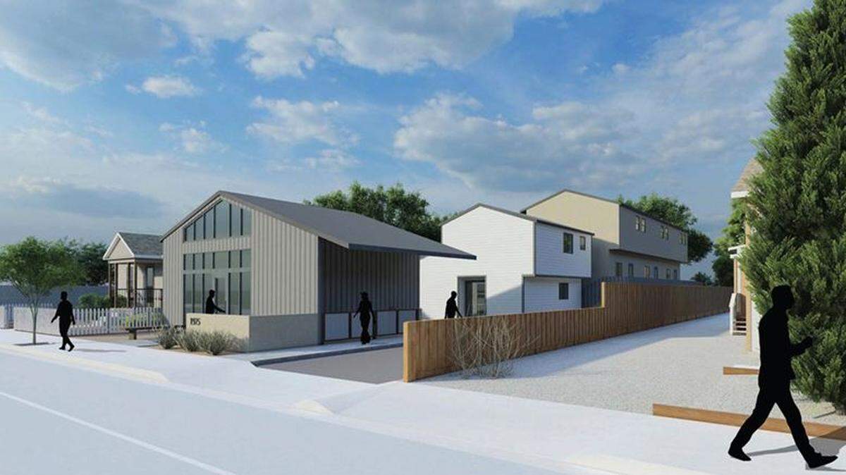 A rendering shows the proposed mixed-use development at 1925 Santa Barbara Ave. in San Luis Obispo.