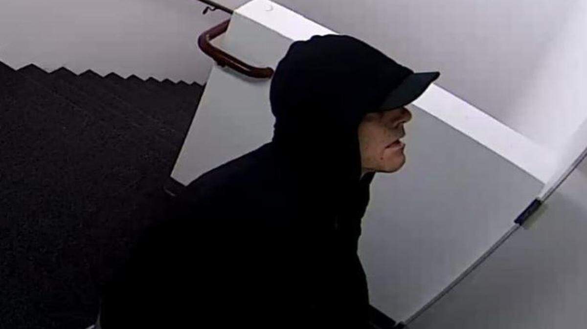 San Luis Obispo police are searching for an unidentified man who allegedly committed a commercial burglary in the 800 block of Aerovista Place early Thursday morning.