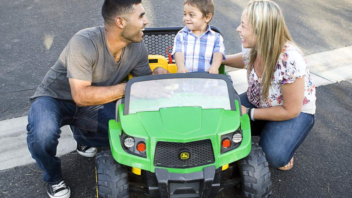 Eddie and Erika Cota with their son Mateo, 2, who is being treated for acute lymphoblastic leukemia.