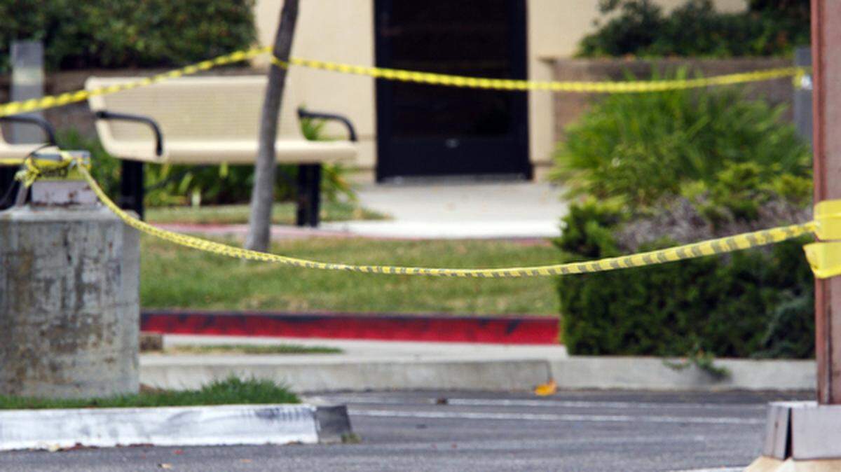 At San Gabriel Elementary School in Atascadero, caution tape is still up and gates are locked Monday, Sept. 14.
