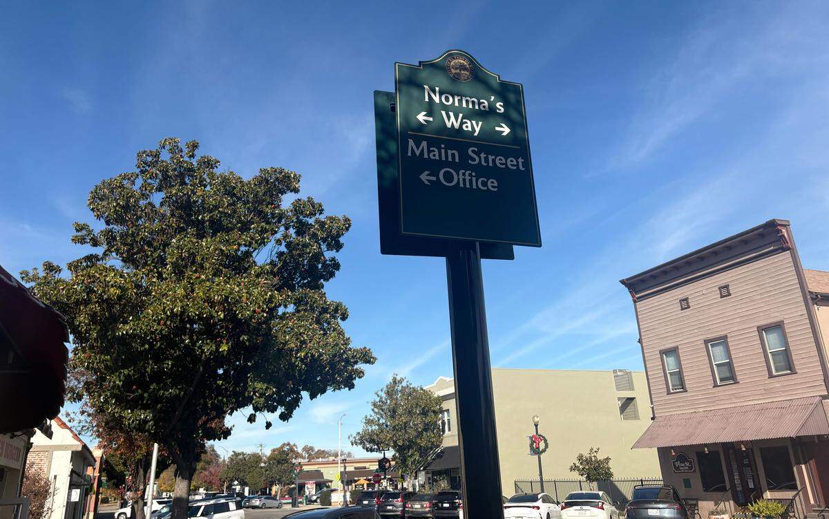 Norma’s Way in Paso Robles is named for Norma Moye, who died on Dec. 15, 2025, at the age of 92.