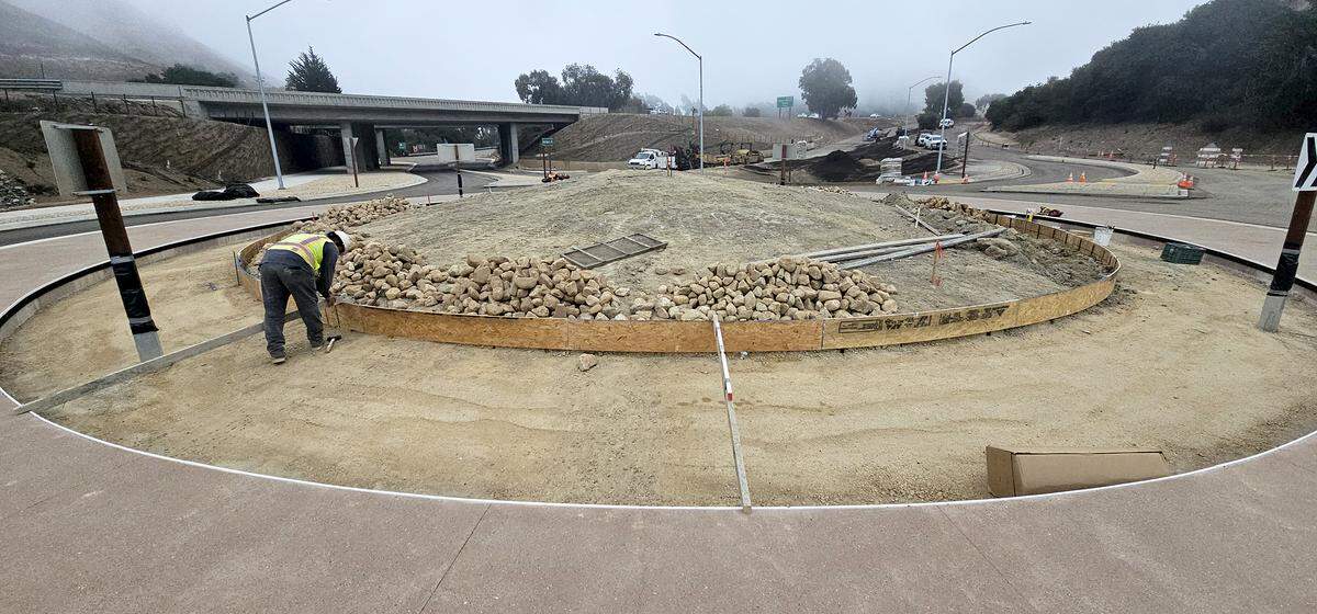 The Avila Beach Road roundabout is set to open Saturday, Sept. 27, 2025.