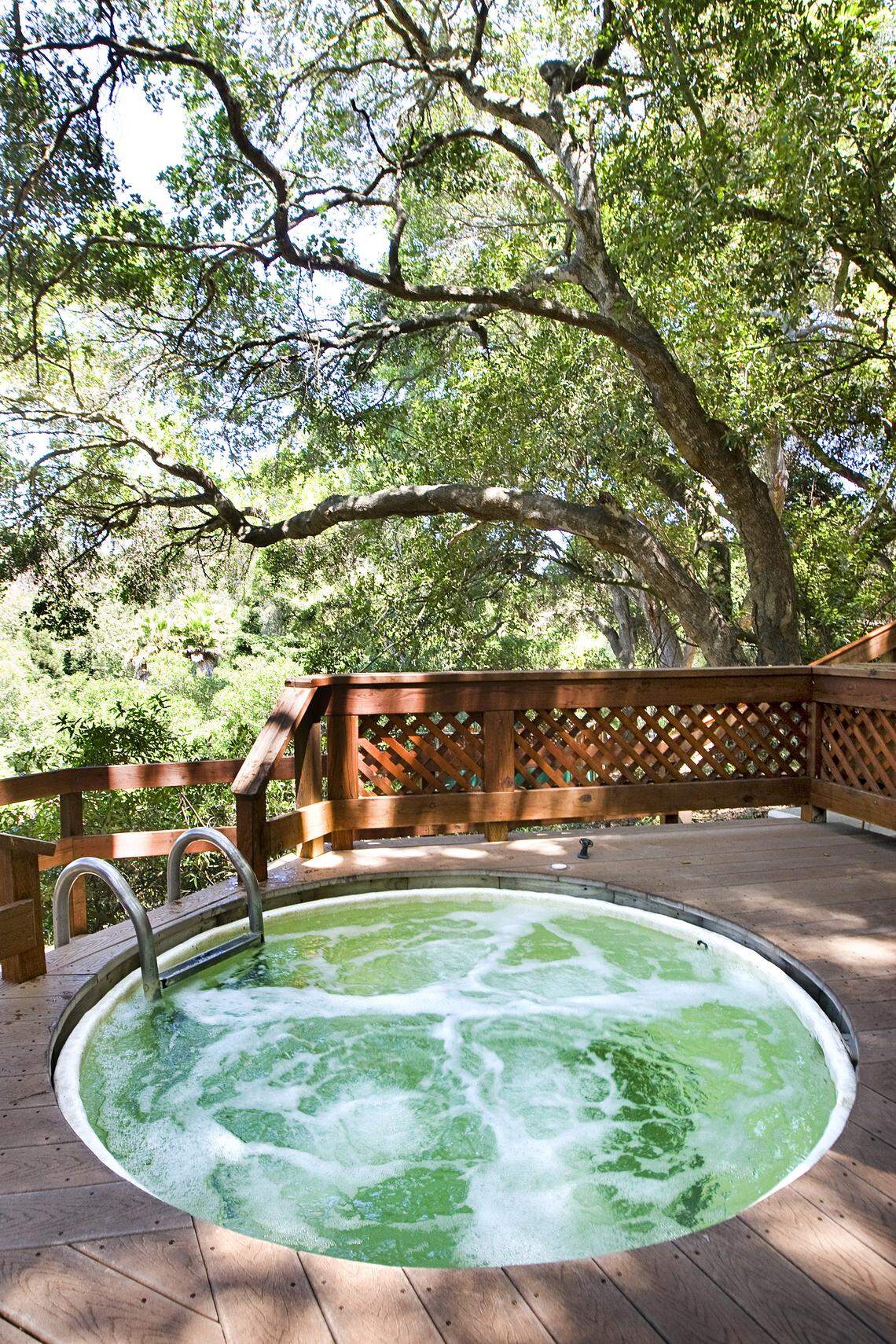 One of the 22 hillside hot tubs at Sycamore Mineral Springs Resort & Spa in Avila Beach.