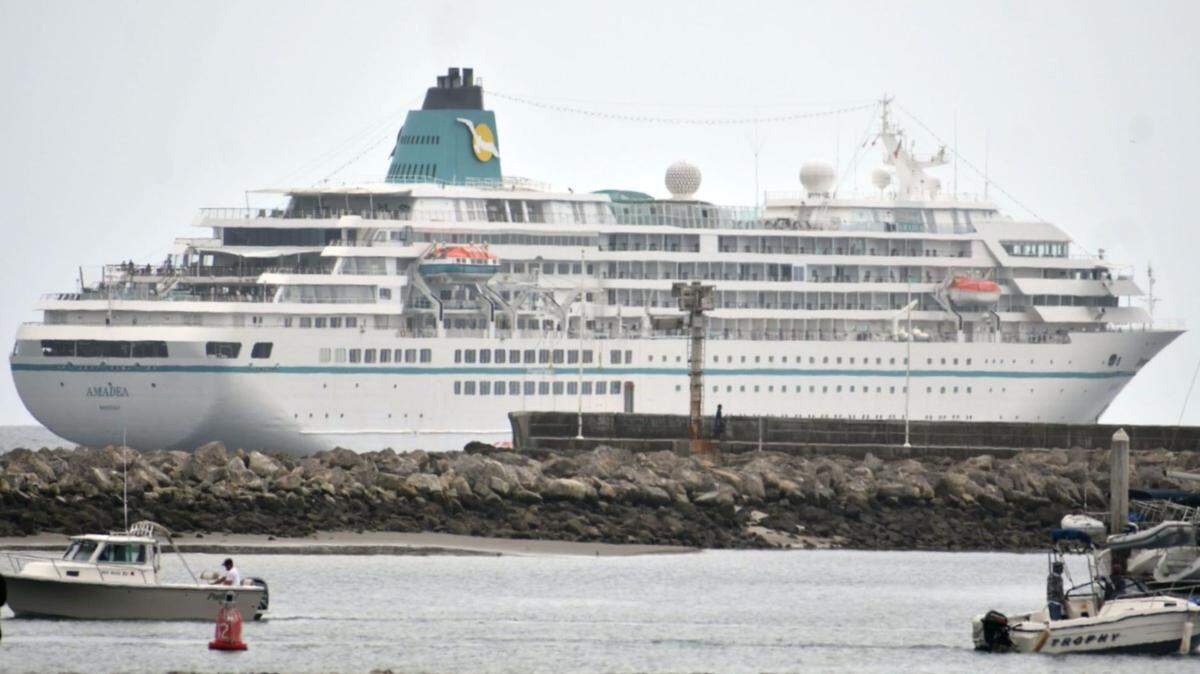 The cruise ship Amadea came to Santa Barbara in March 2020, shortly before COVID-19 shut down such visits. The City Council on Tuesday will consider whether to allow such visits to resume.