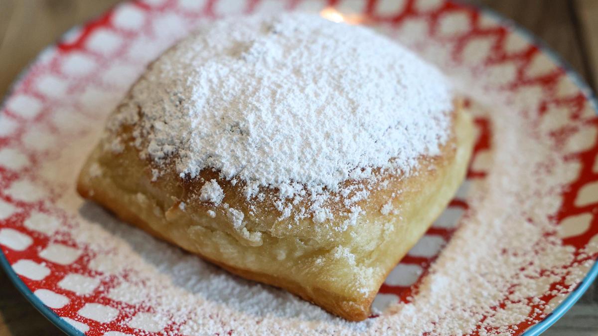 David Perlis makes and sells his made-to-order beignets, espresso and coffee from 7 a.m. to noon on Tuesdays and Wednesdays in San Luis Obispo, seen here on June 25, 2025.
