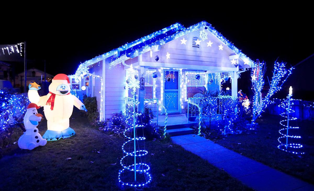 A home in Paso Robles is decorated for the holidays during the Vine Street Victorian Showcase in 2020. The showcase returns as a drive-through event in 2021.