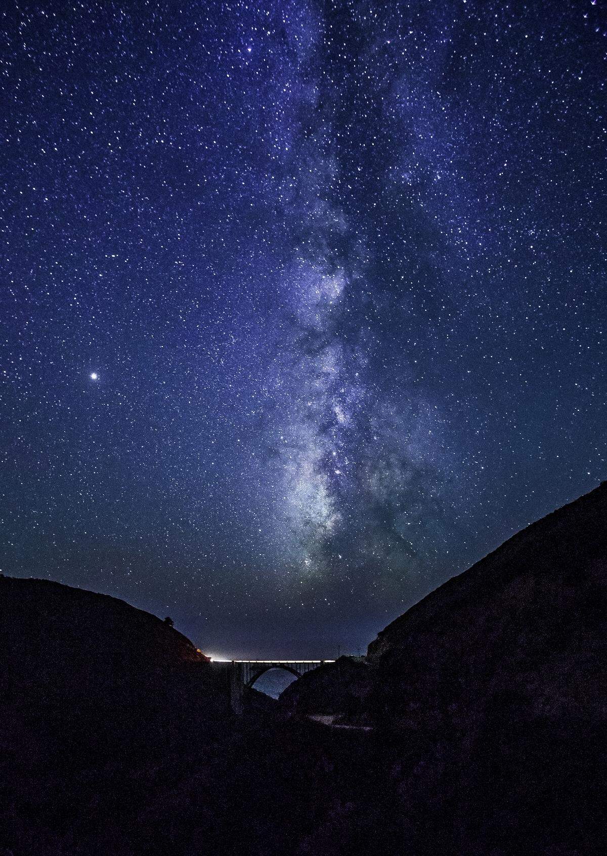 It took five years for Monterey-based naturalist, wildlife photographer and writer Bob Western to capture this shot of the Milky Way Galaxy  over the Bixby Creek Bridge in Big Sur.