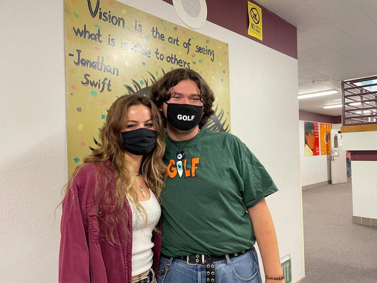 Seniors Ava Hughes and Danny Perez, LGBTQ students at Paso Robles High School, are speaking out against homophobia on their campus. “My identity has been politicized,” Perez said. “Someone defecated on a Pride flag. So the school takes away the Pride flag, not the homophobia?”