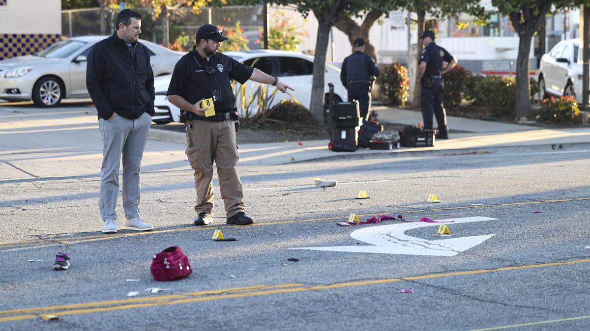 Traffic on Santa Rosa St. was impacted while San Luis Obispo Police investigated a fatal vehicle collision on the morning of Dec. 17, 2025. Police were marking evidence in front of the Conserv Fuel station.