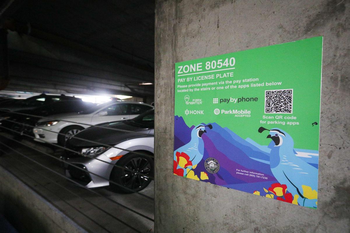 The city of San Luis Obispo installed a new gateless parking system at the Palm Street structure — confusing some downtown patrons June 30, 2023.