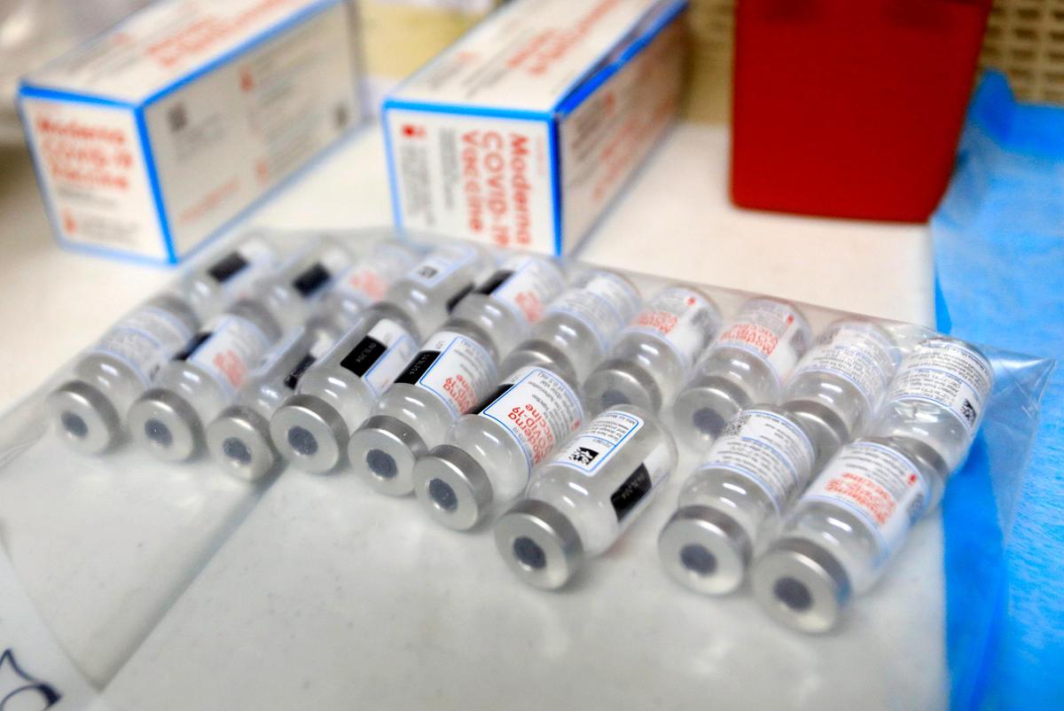 COVID-19 vaccine doses are ready for use at a coronavirus vaccination center at Paso Robles Event Center run by the San Luis Obispo County Public Health Department.