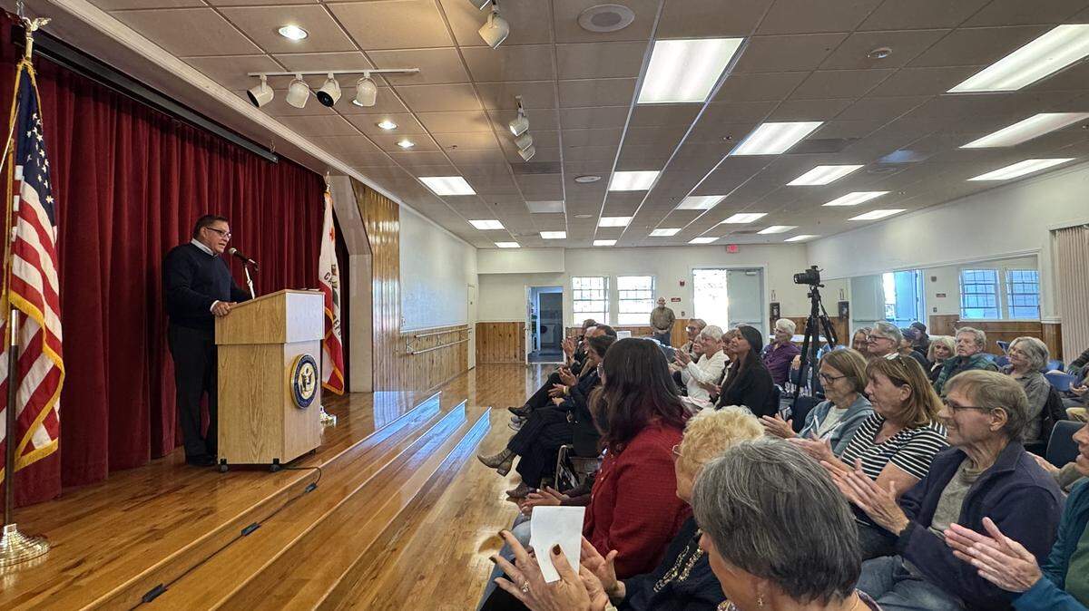 Central Coast Congressman Salud Carbajal answered questions from San Luis Obispo County constituents during a town hall event at the Grover Beach Community Center on May 4, 2026.
