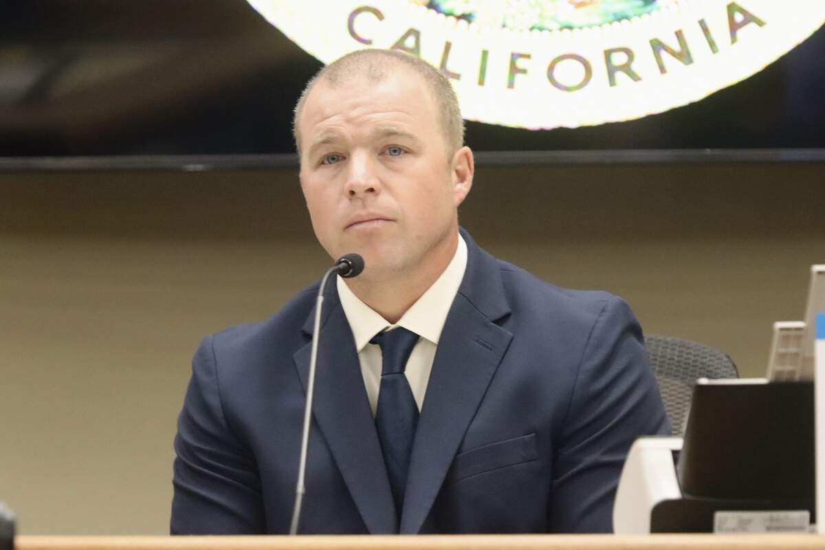 California Highway Patrol Det. Brock Veillette testified at the preliminary hearing of Abel Angel Santiago, who is accused of accessory to murder, on July 8, 2026.