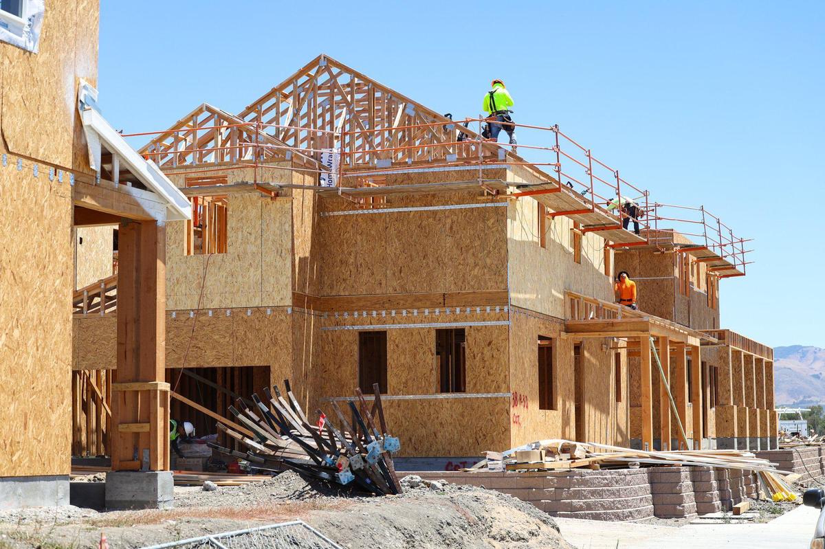 Construction of homes for the Avila Ranch development takes shape near the corner of Vachell Lane and Buckley Road in San Luis Obispo on July 7, 2022.