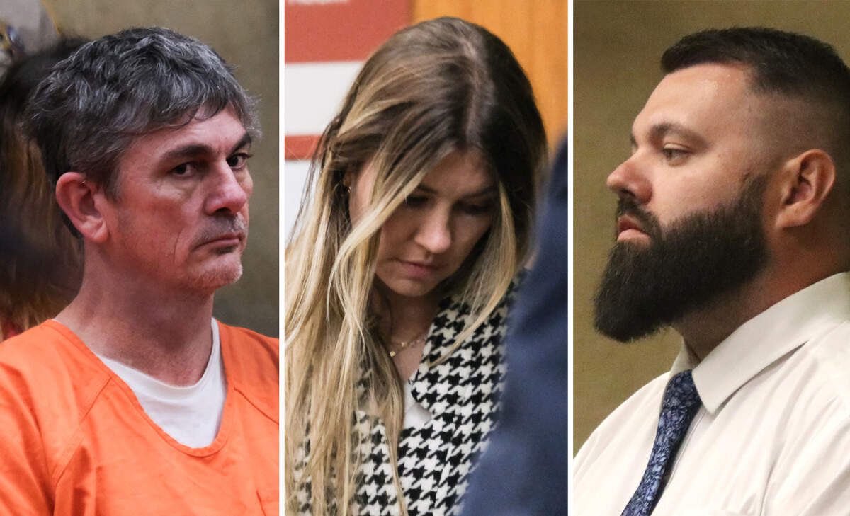 Former San Luis Obispo County employee Norman Hibble, left, former SLO County probation officer Fallyn Rollins and Robert Conrad Vasquez, former executive of Scott O’Brien Fire and Safety, were all convicted of embezzling money in San Luis Obispo County since 2024.