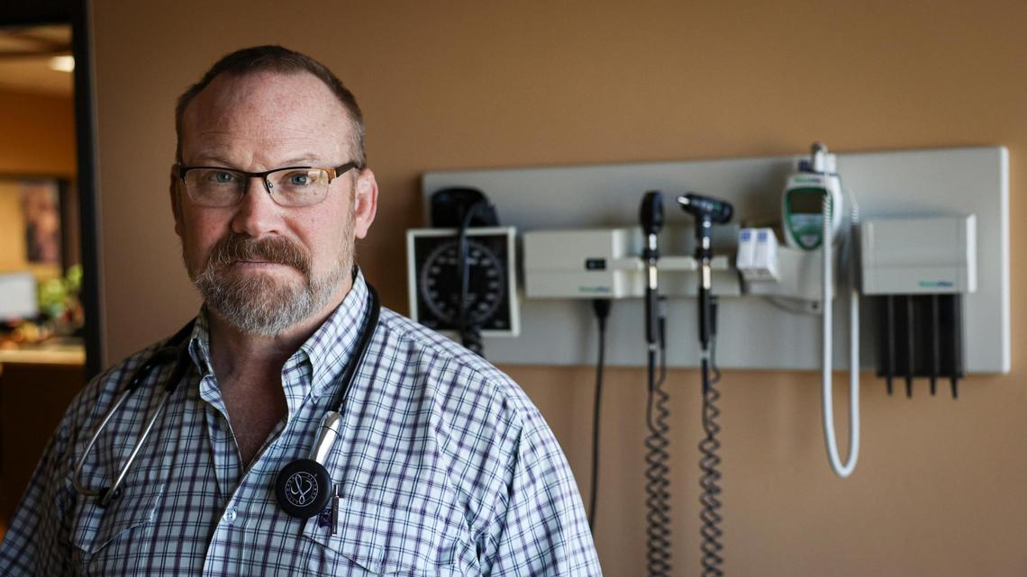 Primary care physician Dr. John Justin Davis, seen here on Jan. 16, 2025, has worked in Paso Robles for 20 years and thinks payment structures need to be re-calibrated in order to attract more doctors to San Luis Obispo County.