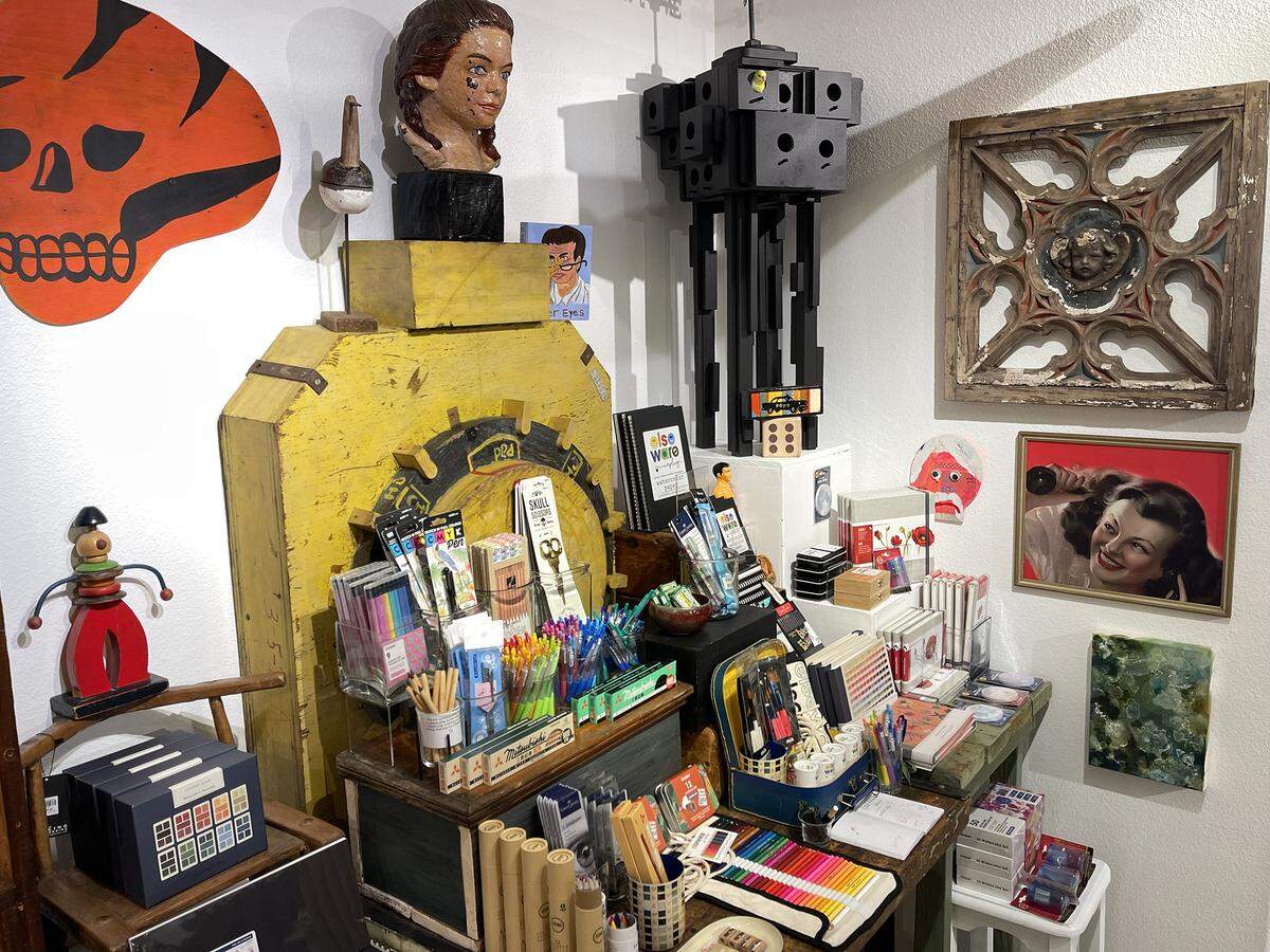 The owners of The Mincing Mockingbird love to seek and find vintage and unusual treasures to offer their customers, along with the quirky and diverse artwork the married couple creates.