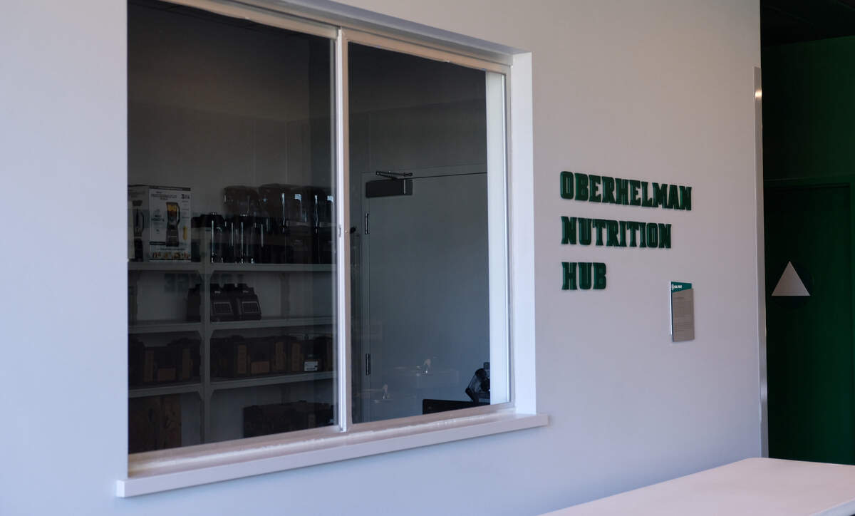 The newly unveiled John Madden Football Center at Cal Poly features the Oberhelman Nutrition Hub, where players can get smoothies and other snacks before or after practice. June 5, 2026