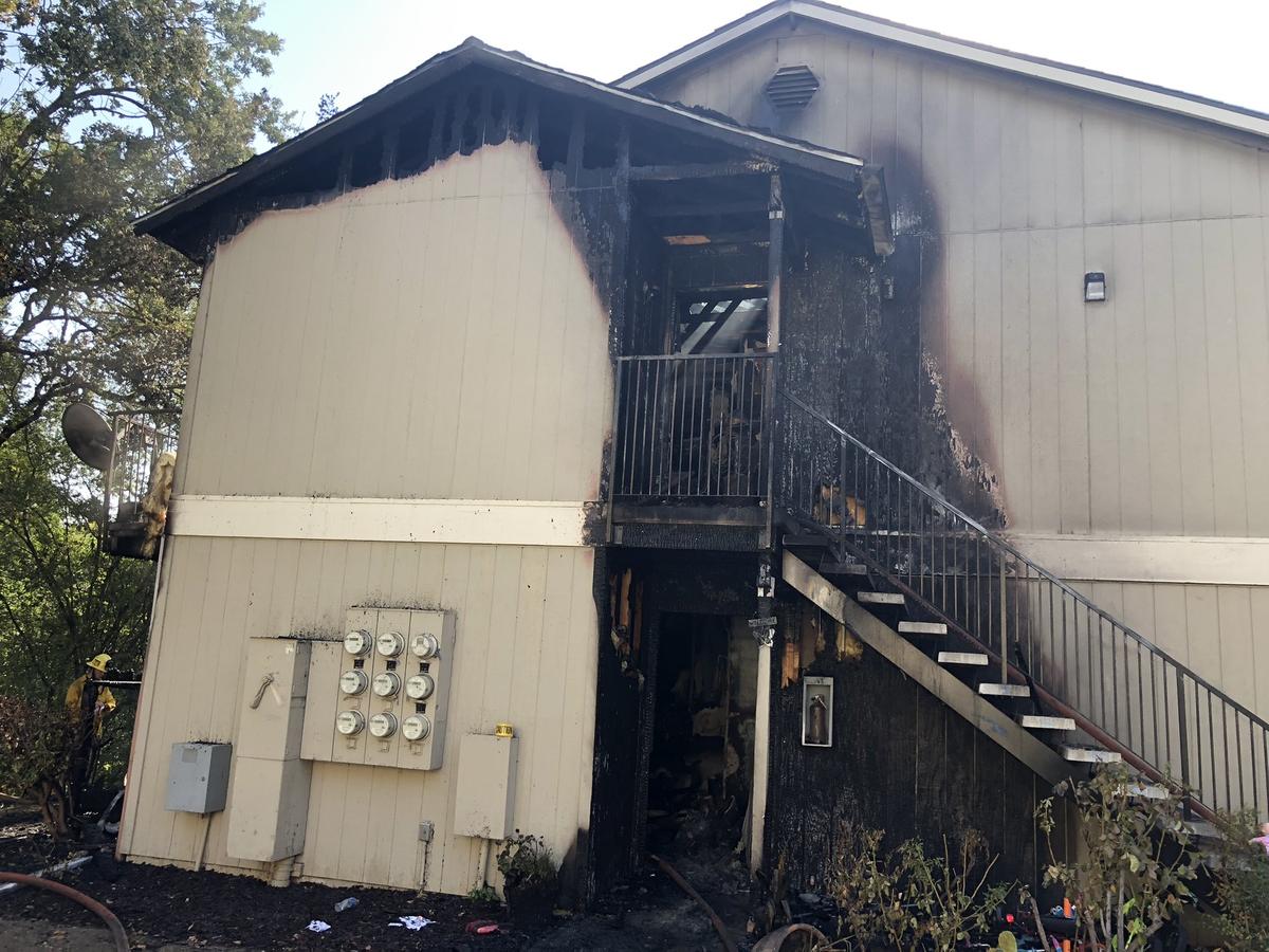 About 40 people were displaced after a fire damaged multiple units at an apartment complex in Paso Robles on Tuesday, Sept. 21, 2021.