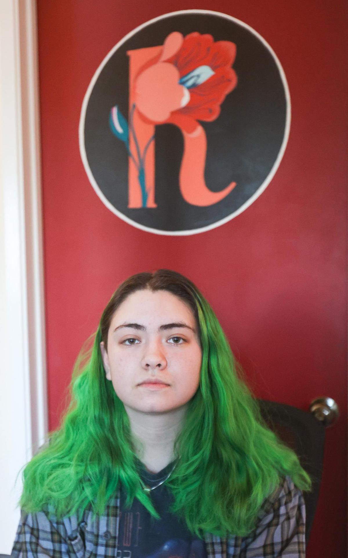 Reidly Varner, a high school student from Atascadero, died on Feb. 16, 2021, of fentanyl poisoning. Her friend Dani Bloomer painted Reidly’s bedroom door, seen here one year later on Feb. 10, 2022.