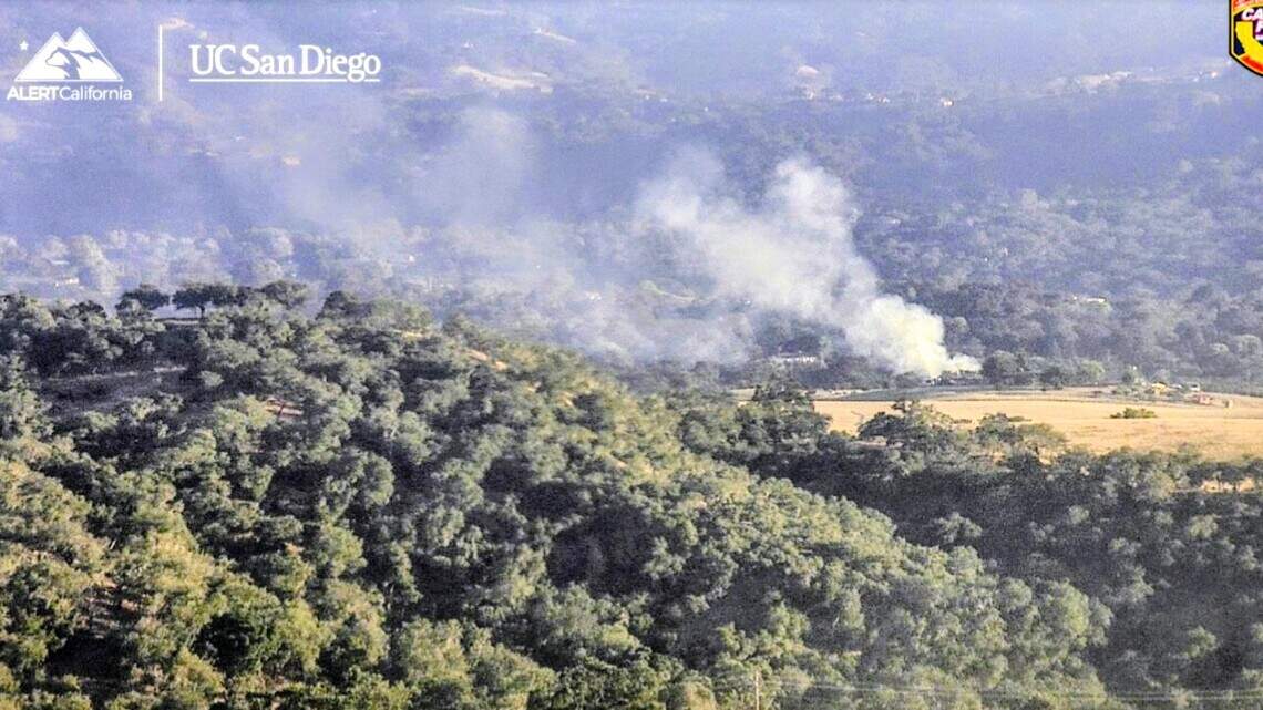 Bird hitting a power line sparks fire near Home Depot in SLO County
