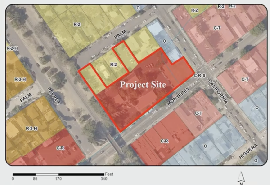 A slide from the Nov. 16 San Luis Obispo Planning Commission shows what a new 105-affordable-unit project will look like.
