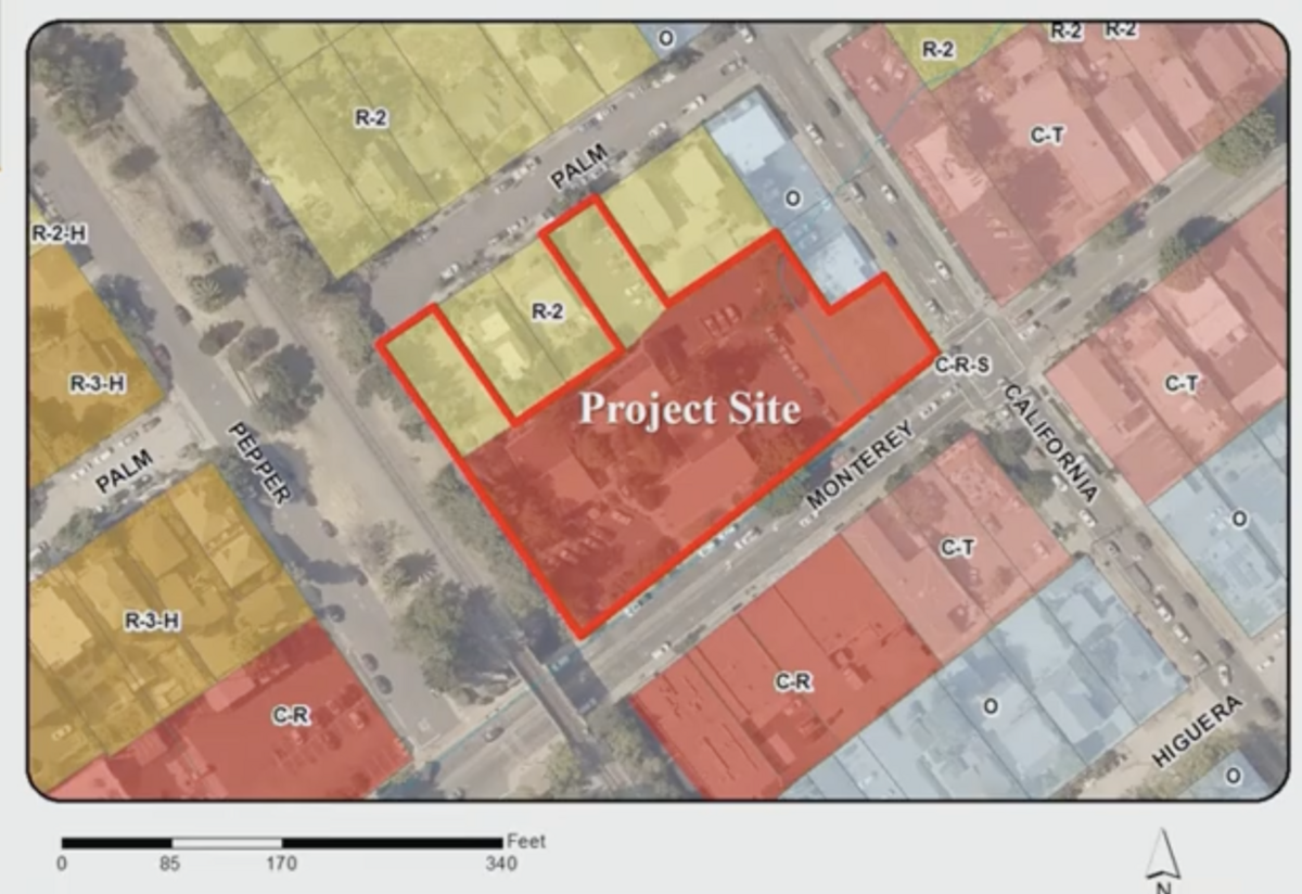 A slide from the Nov. 16 San Luis Obispo Planning Commission shows what a new 105-affordable-unit project will look like.