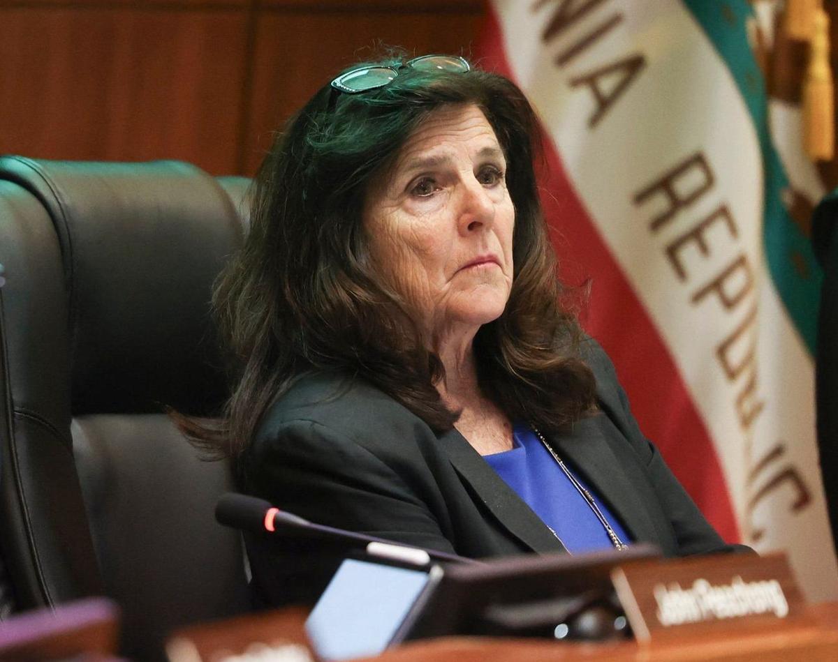 Supervisors John Peschong and Debbie Arnold at the San Luis Obispo County Board of Supervisors meeting on May 21, 2024.