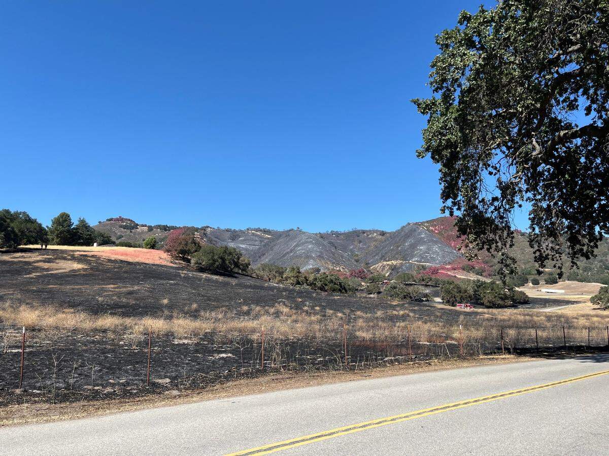 A fire started on June 28, 2022, on the side of Huasna and Mary Hall roads in Arroyo Grande, according to Cal Fire Capt. Adan Orozco.