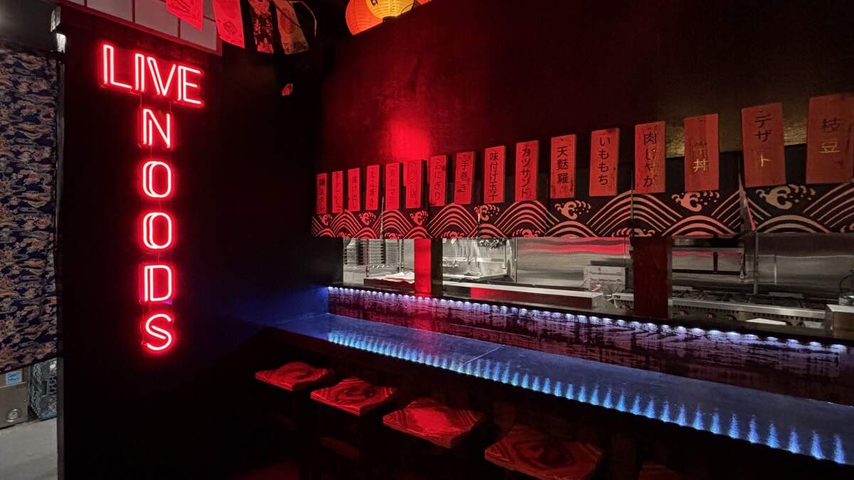Momotaro Ramen and Izakaya in Atascadero showcases Kanji on wood panels, which are live menu items at the restaurant’s bar seating, seen here on June 19, 2026.