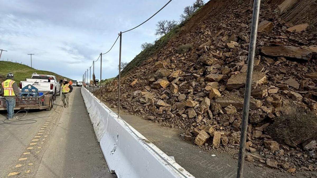 Highway 41 north of the Cholame Y reopened Tuesday evening after a debris slide blocked the roadway late Sunday, Dec. 28, 2025.