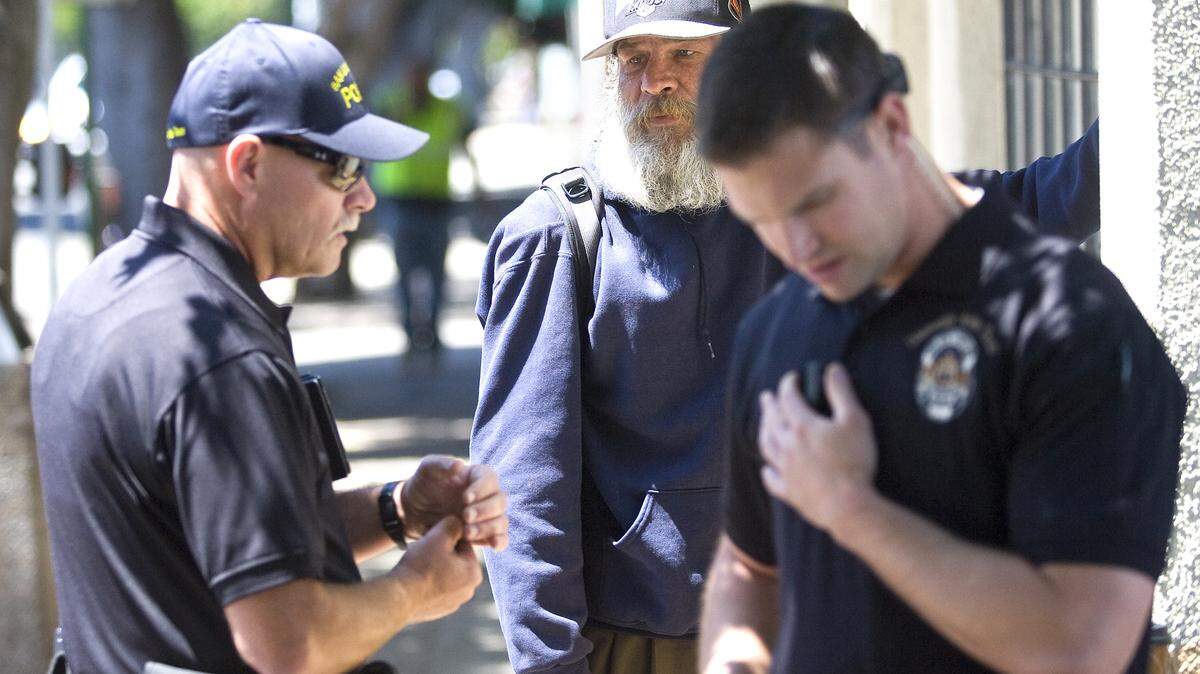 Donald Regan was reported as disoriented downtown. He self reported that he had alcohol and prescription medications in his system while talking to SLOPD Officers Jim Fellows, and Jeremy Behrens, Behrens radios for an ambulance.