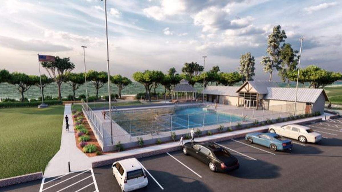 A rendering depicts the new pool originally proposed by Cambrians for Aquatics at Shamel Park. The group recently announced it has abandoned those plans.