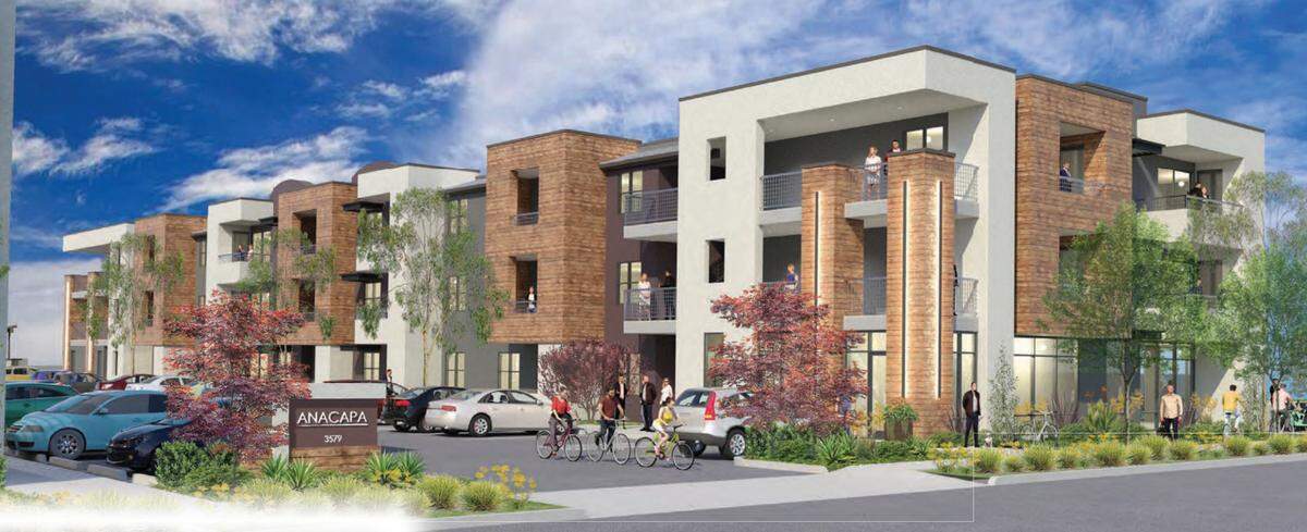 The third phase of the Avila Ranch housing development will sit on around four acres and will contain two smaller sections: the Anacapa development consisting of 85 market-rate units in two three-story buildings on the east side of Earthwood Lane and the Sendero development consisting of 60 units in one building on the west side.