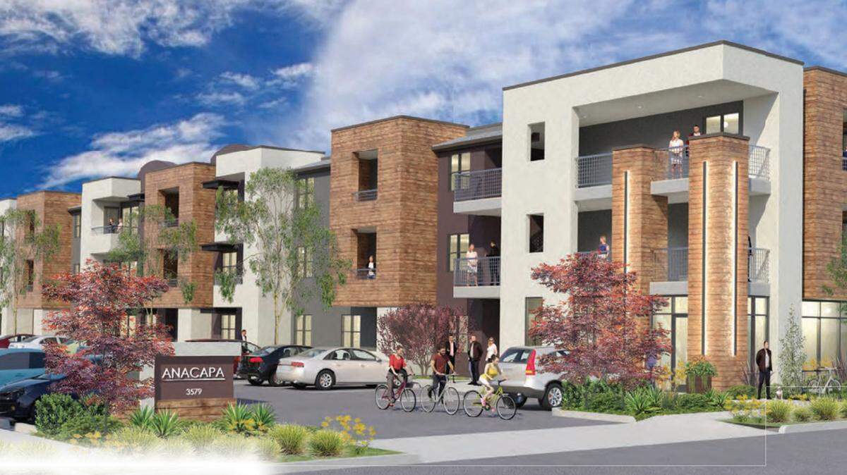 The third phase of the Avila Ranch housing development will sit on around four acres and will contain two smaller sections: the Anacapa development consisting of 85 market-rate units in two three-story buildings on the east side of Earthwood Lane and the Sendero development consisting of 60 units in one building on the west side.