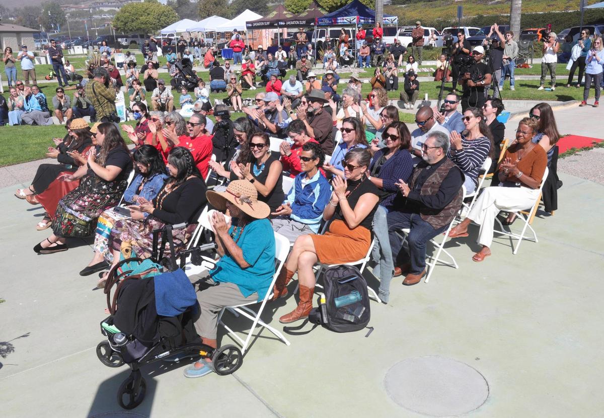 The Northern Chumash Tribal Council honored the pending designation of the Chumash Heritage Marine Sanctuary at their Indigenous People’s Day celebration at Dinosaur Caves Park in Pismo Beach on Oct. 14, 2024.
