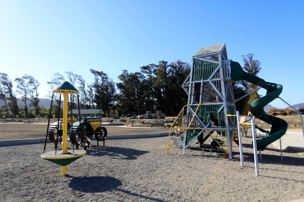 The park at San Luis Ranch has a playground and will include a large grass field.