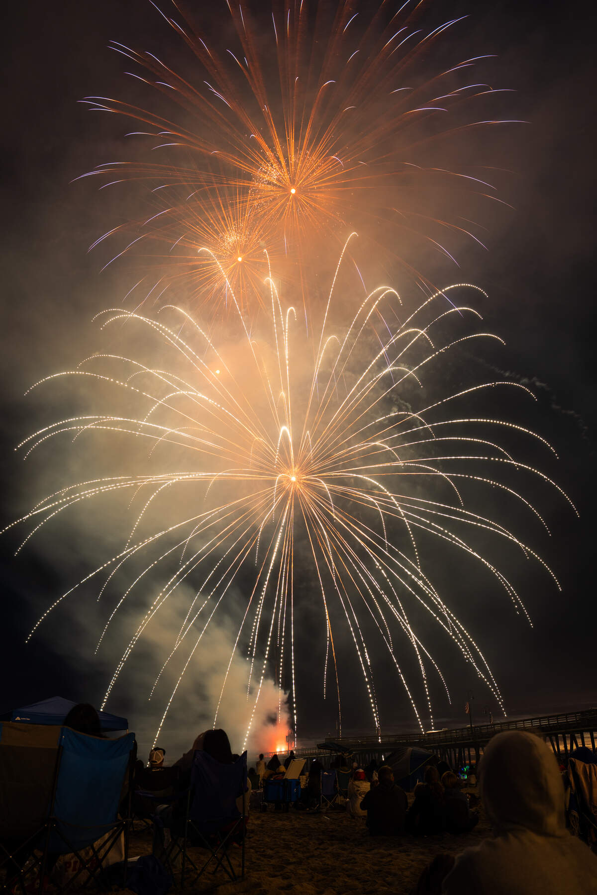 Thousands of visitors flocked to Pismo Beach for Fourth of July celebrations and fireworks the evening of July 4, 2026.