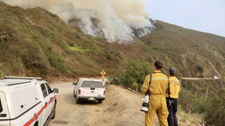 SLO County evacuation warnings issued for Plaskett Fire burning along Highway 1