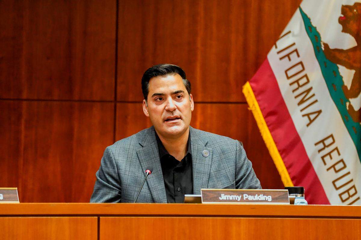 District 4 Supervisor Jimmy Paulding speaks at a special session of the San Luis Obispo County Board of Supervisors on Monday, Aug. 11, 2025.
