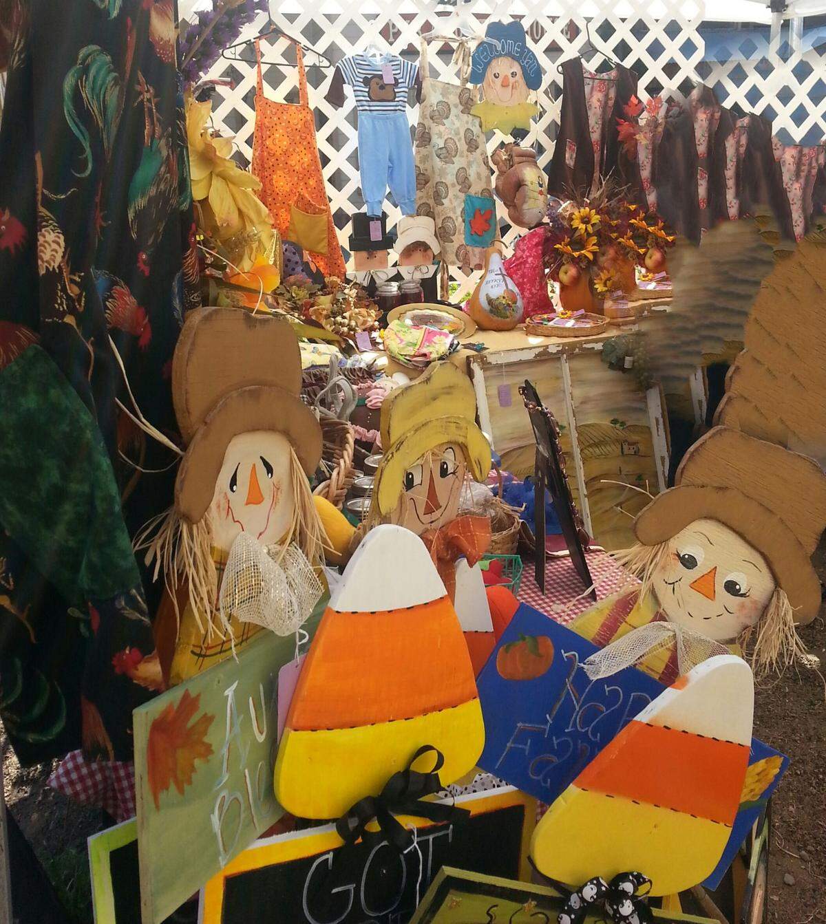 Shop for handcrafted gifts and seasonal items at the Cambria Harvest Festival in Cambria on Saturday, Oct. 14, 2023.