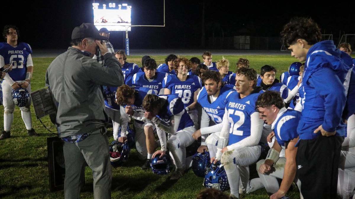 Head coach Robert Dougherty commended the team for their effort and focus after the game, but players were emotions were raw after the close loss. Selma held off a last minute drive by Morro Bay to win the CIF Central Section Championship 32-28 on Nov. 27, 2024.