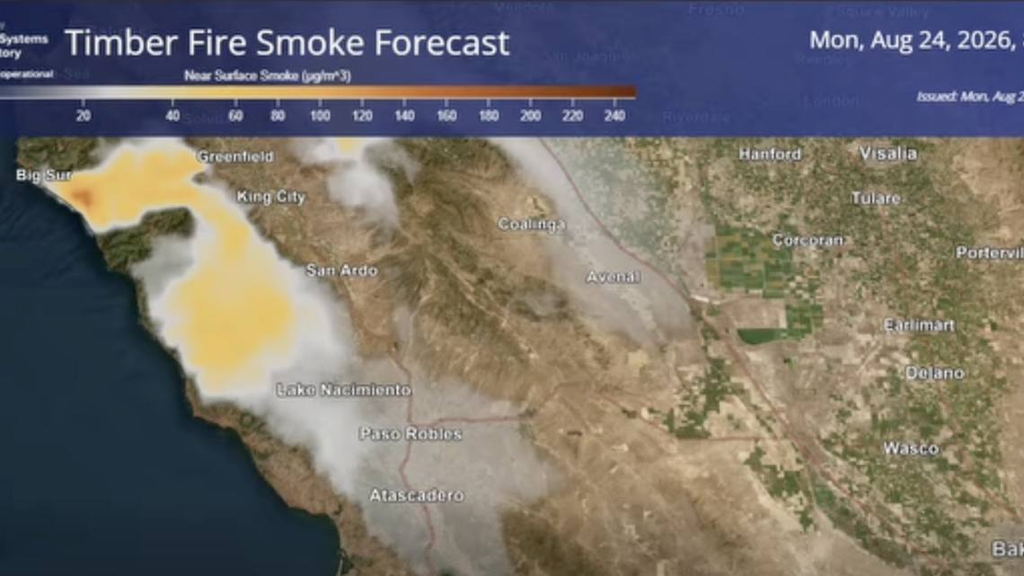 Smoke from Timber Fire is impacting SLO County. Here’s where