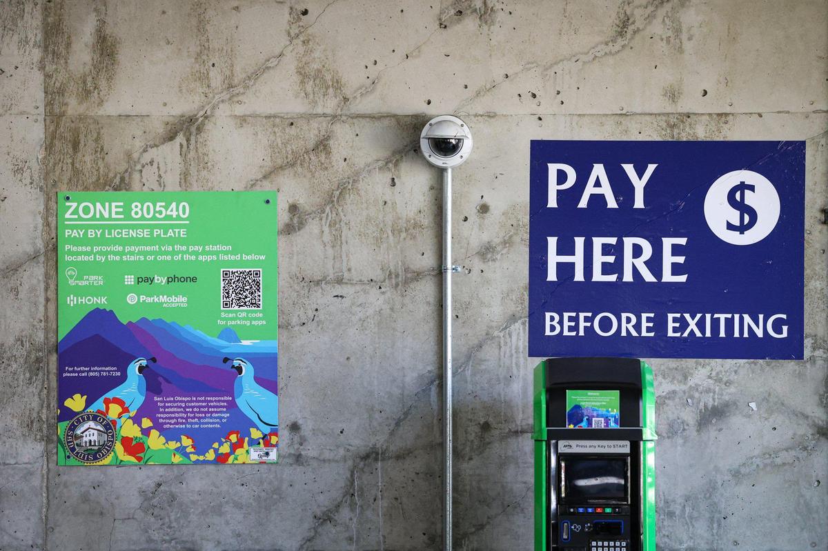 The city of San Luis Obispo installed a new gateless parking system at the Palm Street structure in June 2023 — confusing some downtown patrons.
