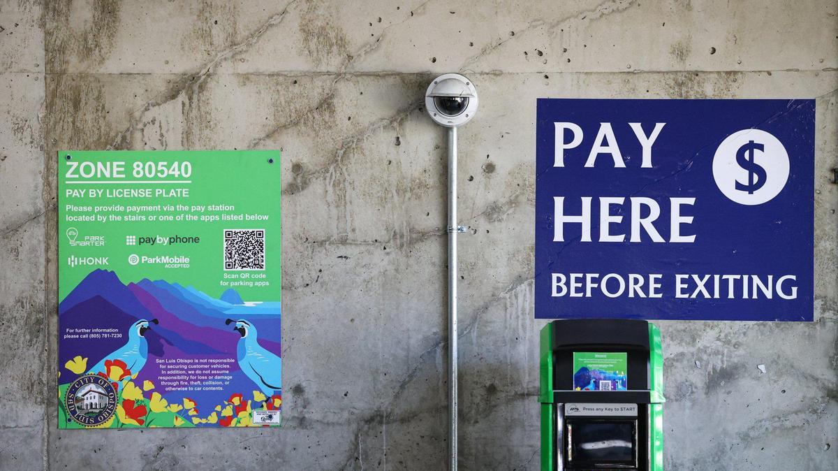 The city of San Luis Obispo installed a new gateless parking system at the Palm Street structure in June 2023 — confusing some downtown patrons.