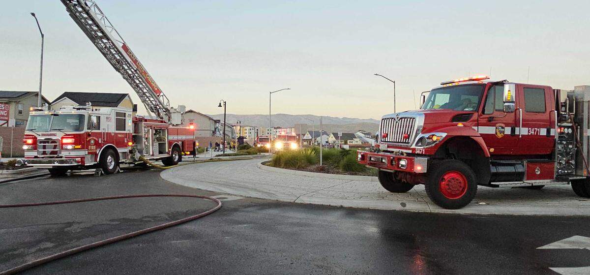 Firefighters responded to a reported structure fire in the San Luis Ranch housing development in San Luis Obispo on June 11, 2024.
